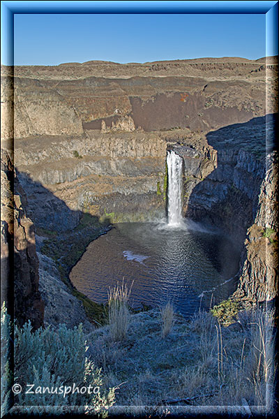 Palouse Fall liegt in der Sonne