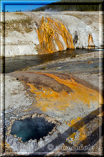 Farbiger Geyser Pool