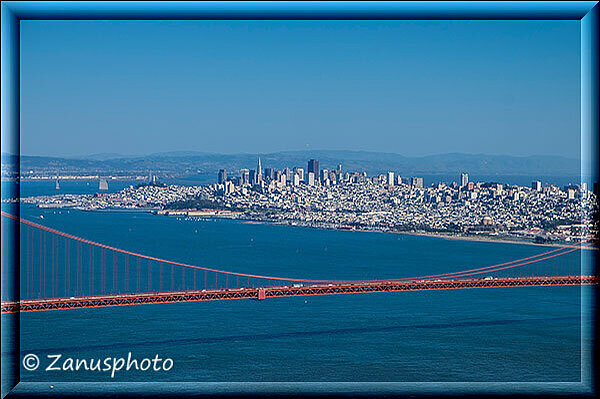 San Francisco, Ansicht auf den mittleren Teil der Golden Gate Brücke