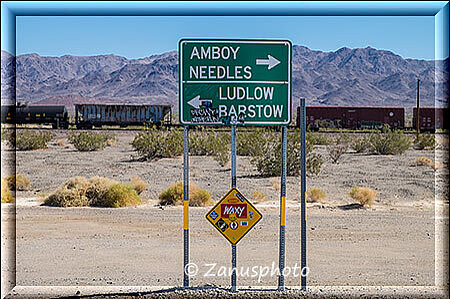 Historic Route 66, auf dem Weiterweg kommen wir auch in Amboy vorbei