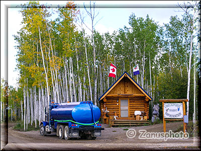 Checkpoint Service Station in der Wilderness