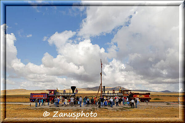 Golden Spike, die Historische Celebration der Pacific Railway durch Laiendarsteller
