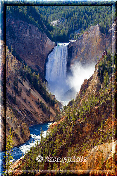 Grand Canyon, unter uns fliesst der Colorado River im Yeöllowstone Canyon entlang