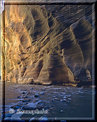 Narrows im Zion, an vielen Stellen sieht es recht abenteuerlich für uns aus