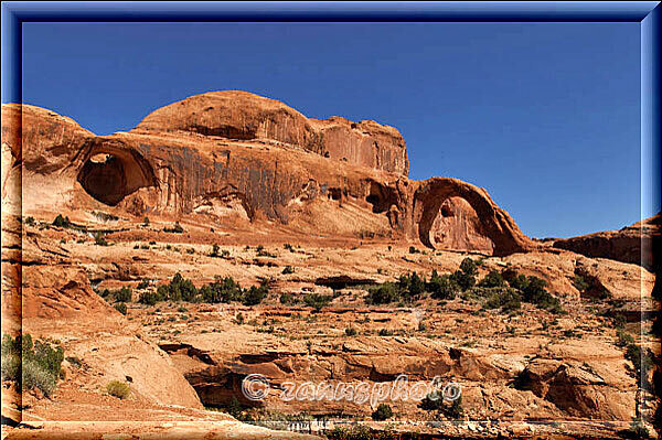 Corona Arch, nach einem weiten Bogen duch das Gelände finden wir endlich den gesuchten Corona Arch