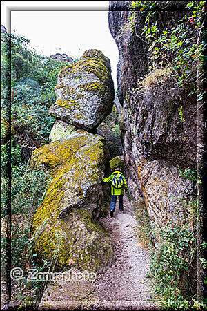 Pinnacles National Park, wir sind jetzt nahe an der richtigen Bear Gulch Cave angekommen