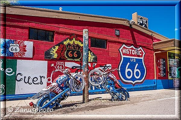 Seligman, an jeder Ecke finden wir Hinweise auf die alte Historic Route 66