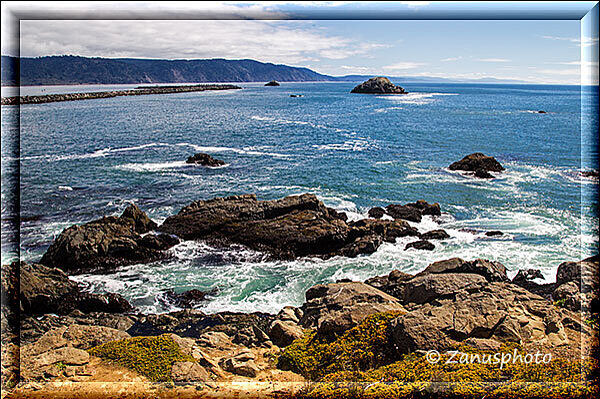 Crescent City, ein Blick auf das Meer Richtung Osten