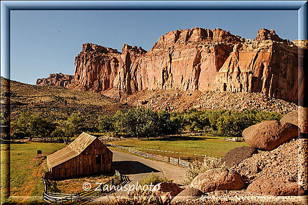 Capitol Reef, nach einiger Zeit kommen wir wieder im Fruita Garden Bereich an