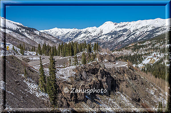 Silverton, am späten Nachmittag fahren wir auf dem Highway 550 wieder zurück nach Ouray