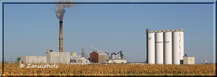 Nebraska, eine Verarbeitungsanlage für die Maisernte