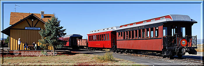 Cumbres Railroad, am Bahnhof in Antonito