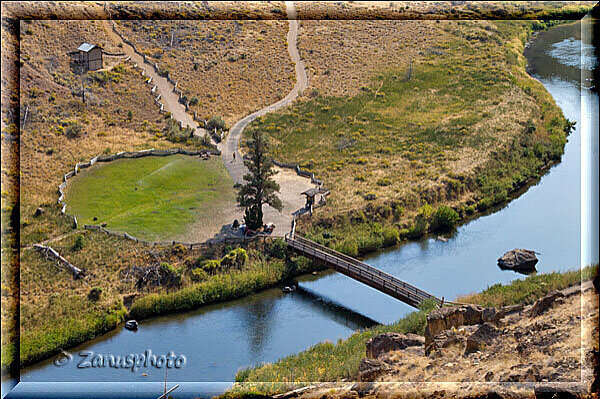 Smith Rock Park, bald erreichen wir wieder die Crooked River Bridge über die wir zu unserem Camper kommen