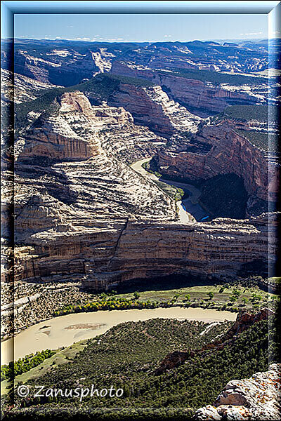 Utah North, wir sind jetzt am Steamboat Rock mit Aussicht auf den Green River Canyon