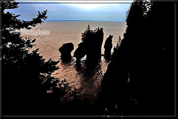 Flowerpot Rocks stehen bei High Tide unter Wasser